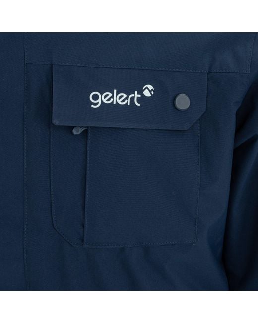Gelert Blue 3-In-1 Windproof Fleece Lined Detachable Hood Long Sleeve Jacket for men