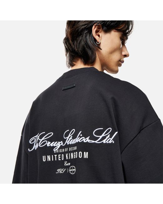 TELA CRUZ Black Studio Tee for men