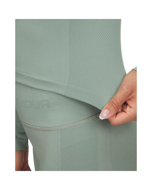 Under Armour Green Vanish Seamless Long-Sleeve Performance Gym Top
