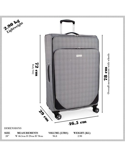 London Fog White The Newbury Soft Shell Hold Luggage And Cabin Case