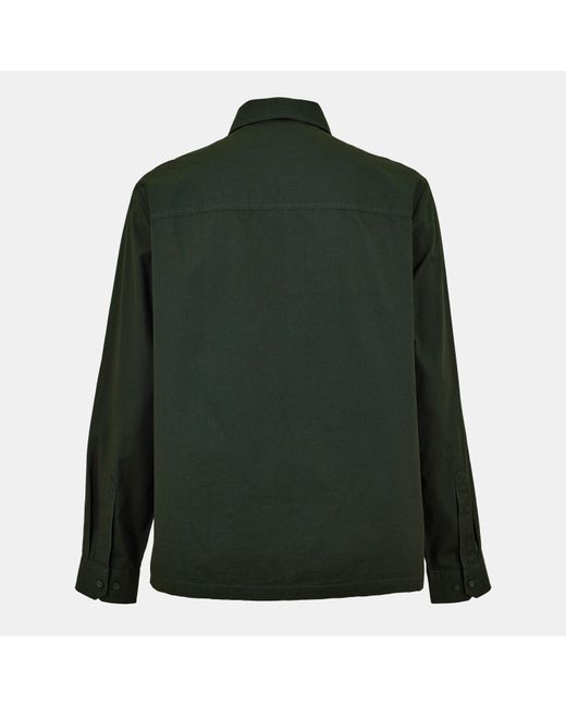 Farah Green Radley Long Sleeve Zipped Overshirt for men