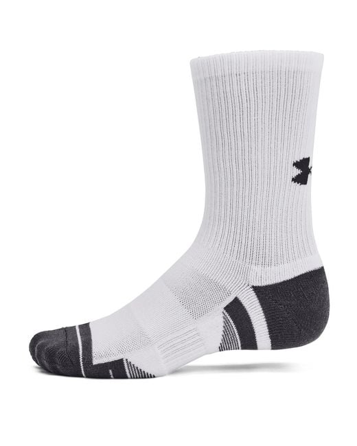 Under Armour White Ua Performance Tech 3-Pack Crew Socks
