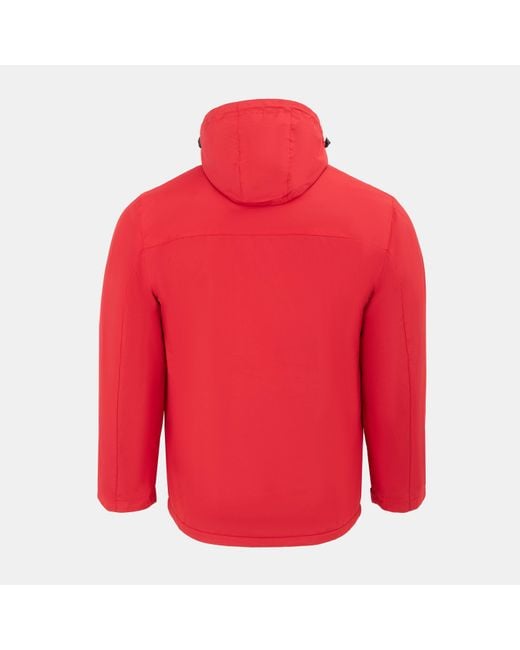 Gelert Red Fleece Lined Windproof Detachable Hood Parka for men