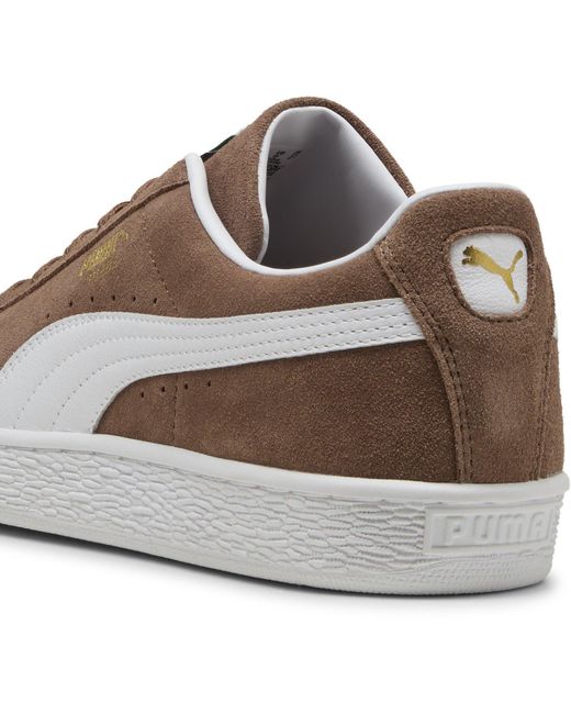 PUMA Brown Suede Classic Sneakers for men