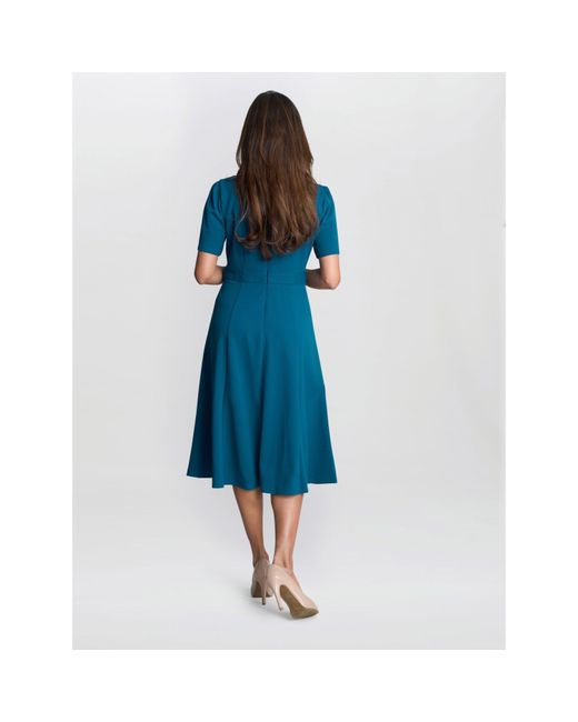 Gina Bacconi Blue Mel Fit And Flare Midi Dress