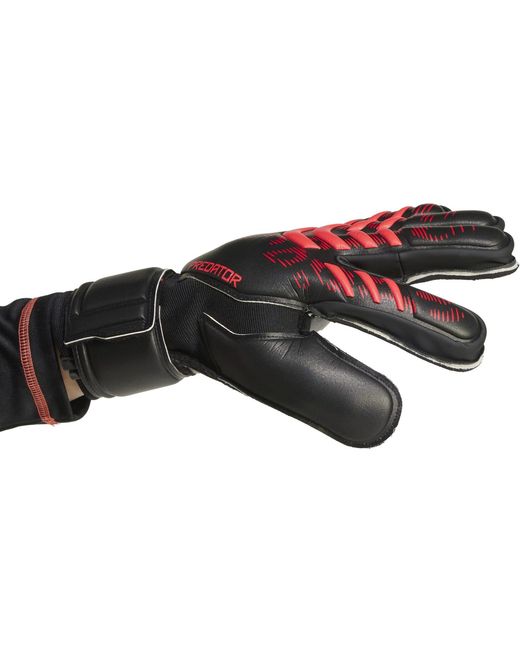 Adidas White Predator Match Fingersave Goalkeeper Gloves Adults