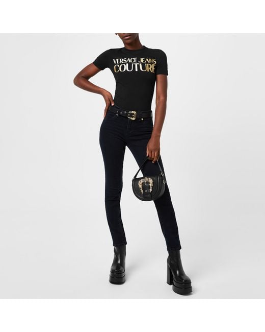 Versace Jeans Couture Blue Donna Buckle Belt