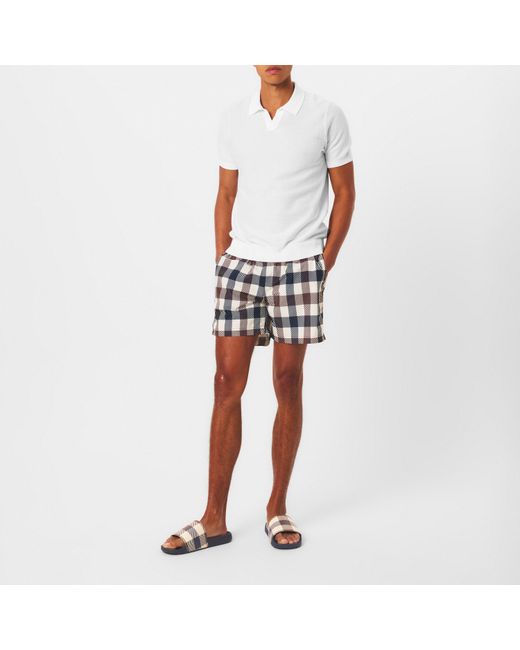 Aquascutum Blue Macro Sliders for men