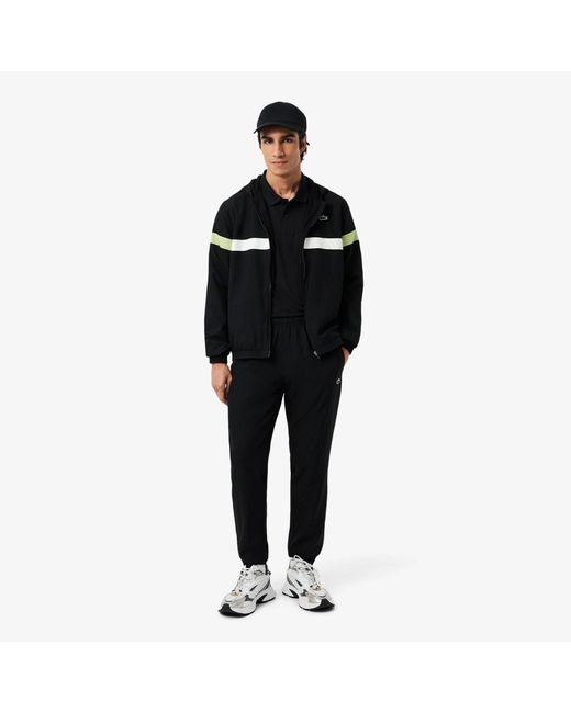 Lacoste Black Short Sleeve Performance Polo Shirt for men