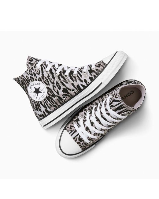 Converse Blue Chuck Taylor All Star Leo Canvas High-Top Trainers