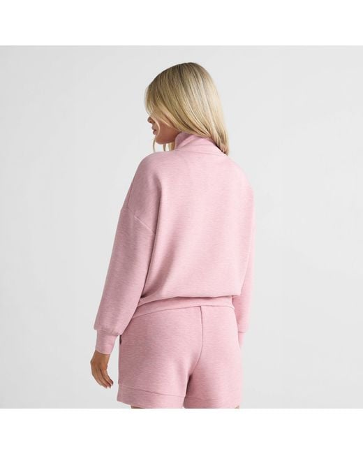 Varley Pink Hawley Half Zip Sweatshirt