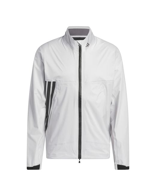 Adidas Gray Full-Zip Wind Rain Protection Performance Golf Jacket for men