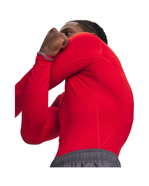 Under Armour Red Ua Hg Comp Ls Baselayer Top for men
