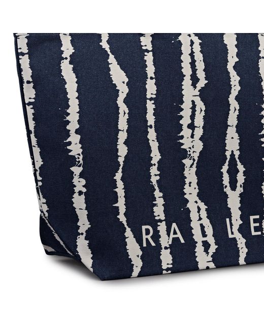 Radley Blue Tie Dye Stripe Large East West Open Top Tote