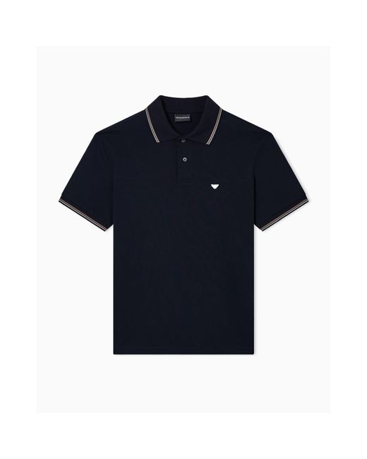Emporio Armani Blue Short Sleeve Polo Shirt for men