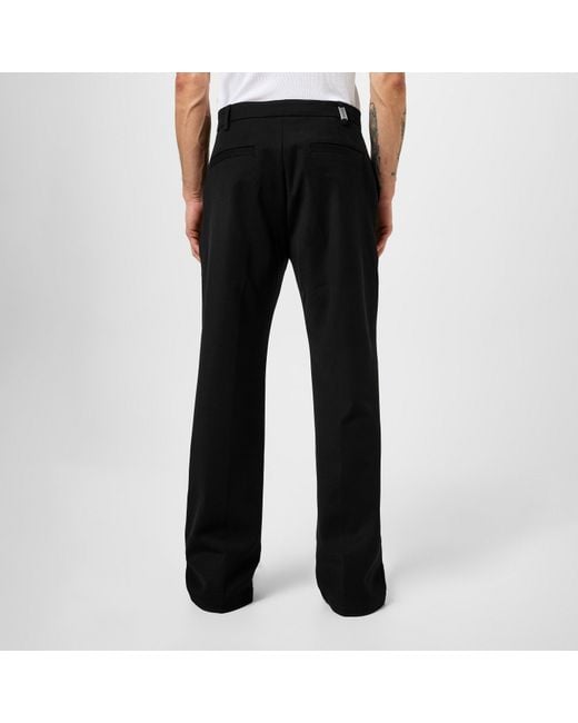 Represent Black Step Stepped Cuff Tailored Trousers for men