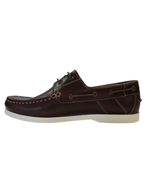 Deakins Brown Deaks Monteiro Boat Shoes for men
