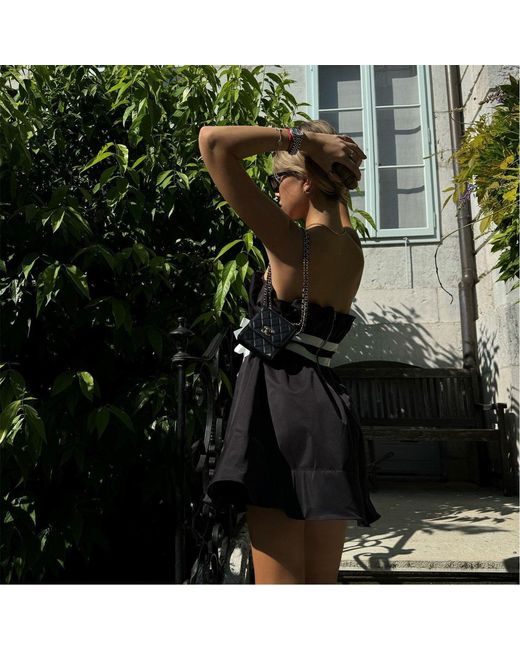Collective The Label Green Sleeveless Bow Mini-Dress