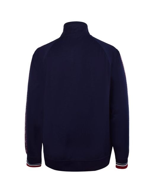 Pretty Green Blue Eclipse Tape Tracksuit Top for men