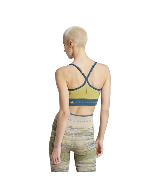 Adidas Blue By Stella Mccartney Truestrength Yoga Seamless Medium Support Sports Bra