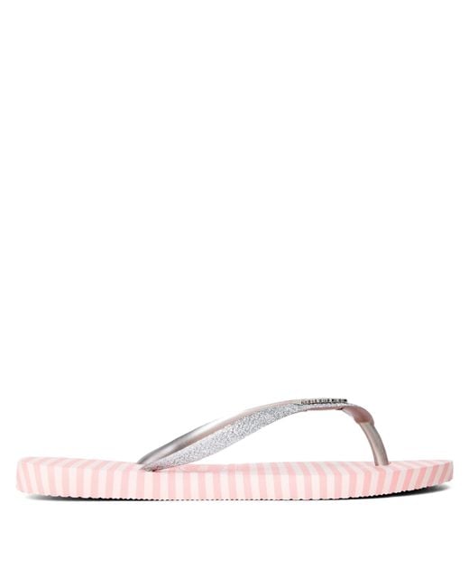 Havaianas Pink Slim Glitter Stripes Flip Flops