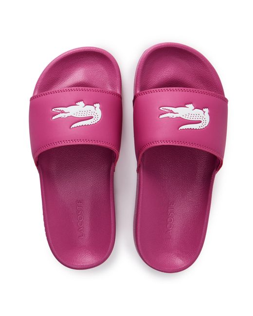 Lacoste Pink Serve Sliders