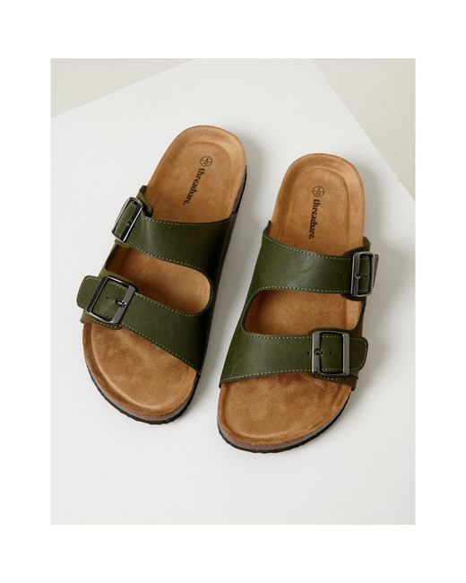 Threadbare Green Atticus Flat Sandal for men