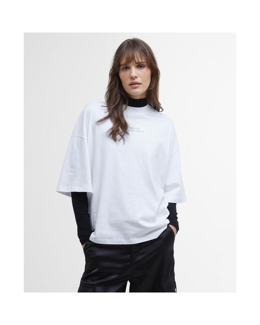 Barbour White Franchesca Logo T-Shirt