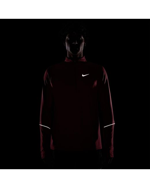 Nike Red Long Sleeve Performance Running Top for men