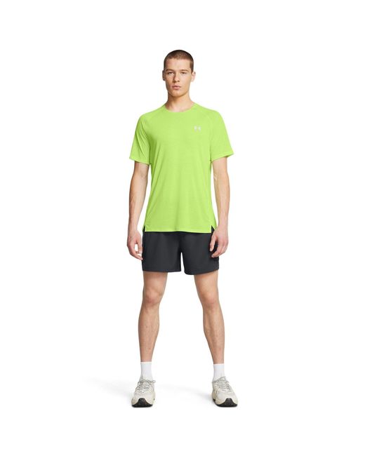 Under Armour Green Short-Sleeve Performance Running Top for men