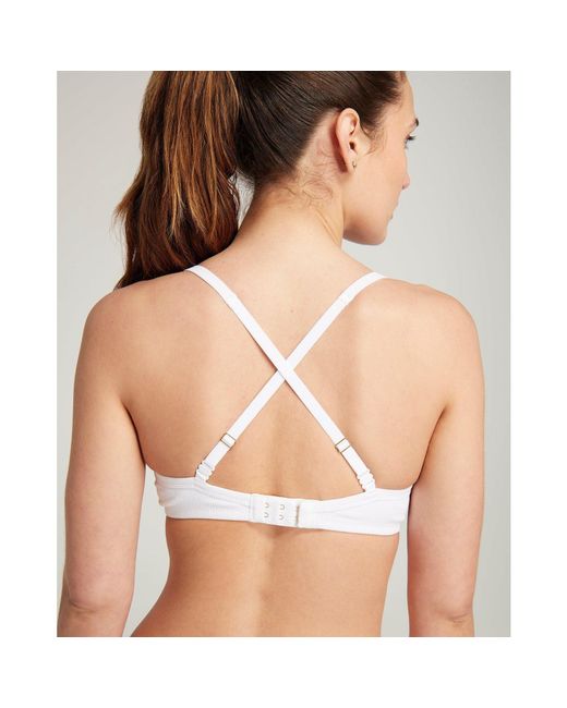Nudea White Easy Does It Bralette Organic Cotton