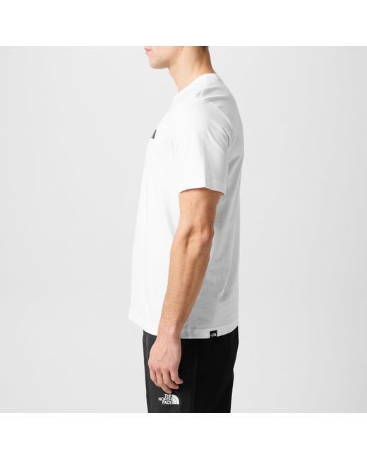 The North Face White Regular Fit Simple Dome T-Shirt for men