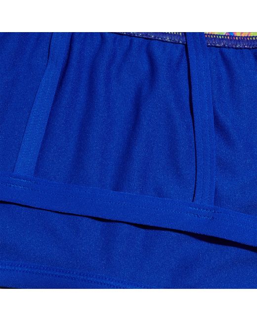 Speedo Blue Alov Digi Crop Top Bikini