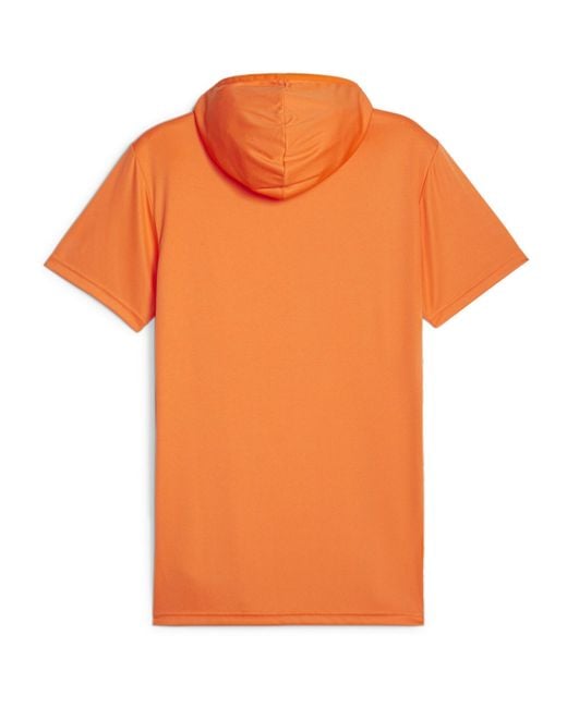 PUMA Orange Hoops Team Short Sleeve Performance T-Shirt for men