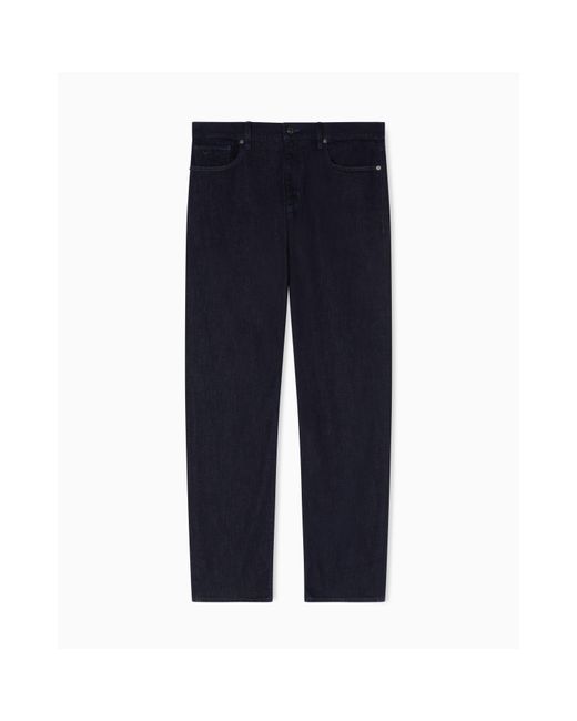 Emporio Armani Blue J76 Straight Fit Jeans for men