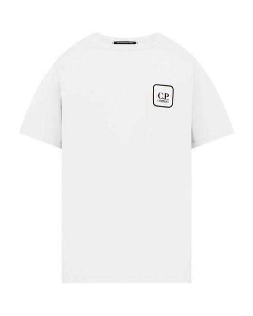 CP COMPANY METROPOLIS White Back Logo T-shirt for men