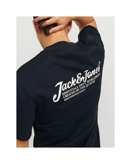 Jack & Jones Blue Jj Short Sleeve Logo Regular Fit T-Shirt for men