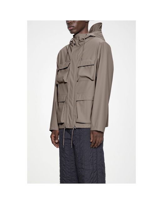 Rains Brown Pocket Waterproof Jacket