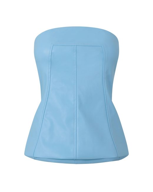 Amy Lynn Blue Metallic Corset Top