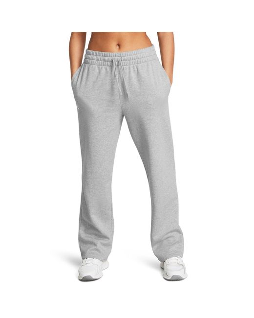 Under Armour Gray Rival Flc Straight Pant Joggers