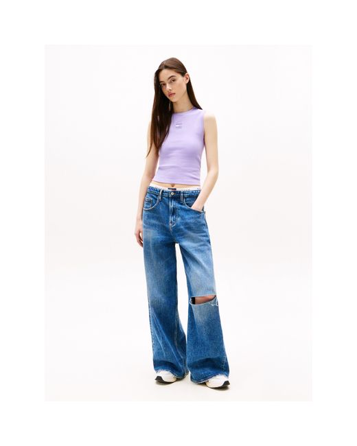 Tommy Hilfiger Purple Badge Tank Vest