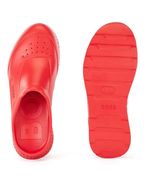 Boss Red Titanium-R Rubber Water-Friendly Pool Sliders for men