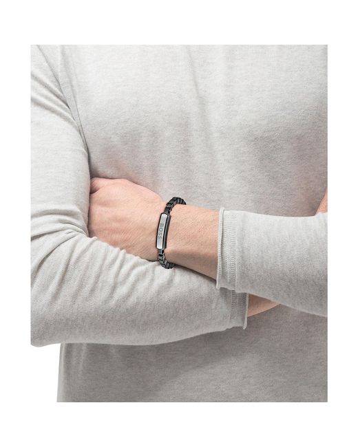 Boss Black Gents Devon Box Chain Bracelet for men