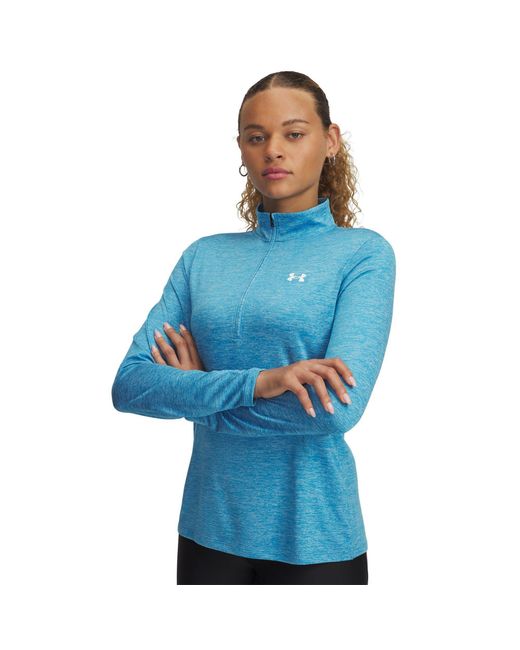 Under Armour S Tech Half Zip Top Ether Blue 16