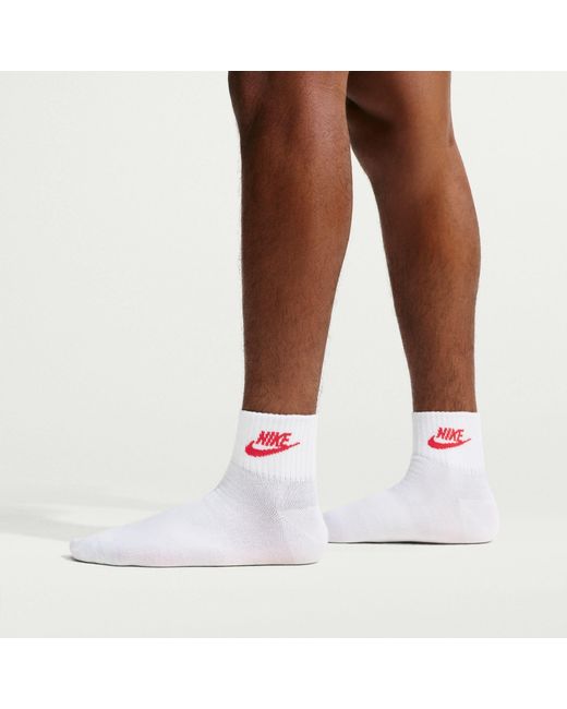 Nike White Everyday Essential Ankle Socks (3 Pairs)