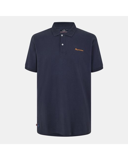 Aquascutum Blue Short-Sleeve Polo for men