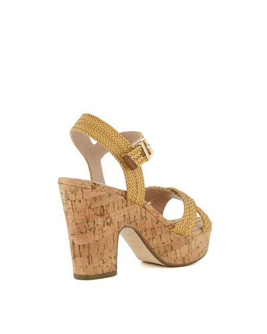 Dune Metallic Jillys Flatform Sandal