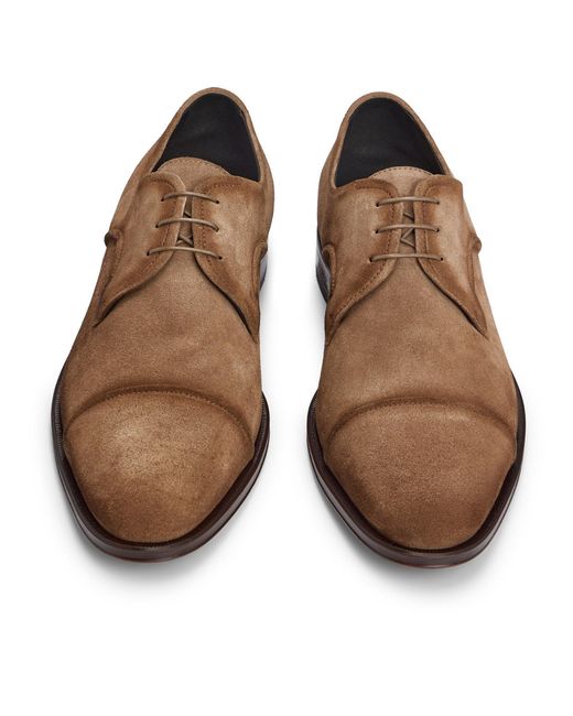 Boss Brown Derby Shoes for men
