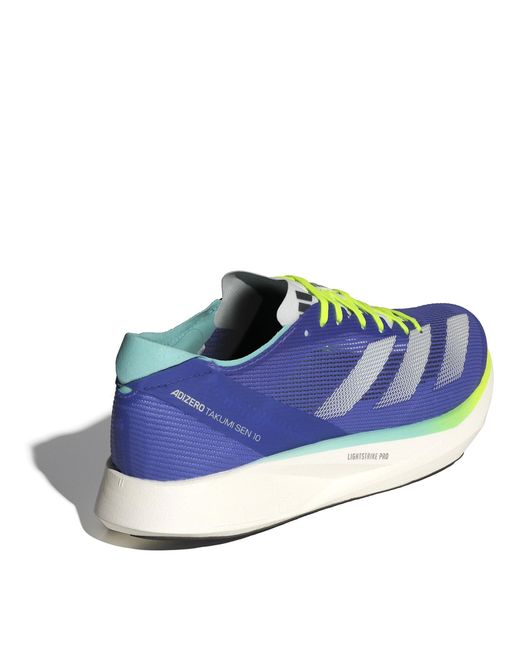 Adidas Blue Adizero Takumi Sen 10 Running Shoes