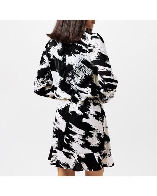 AX Paris Multicolor And High Neck Long Sleeve Skater Dress